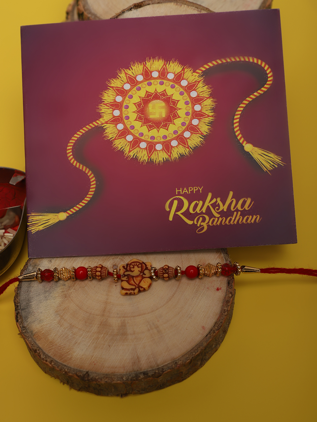 YouBella Rakhi and Greeting Card Combo for Brother